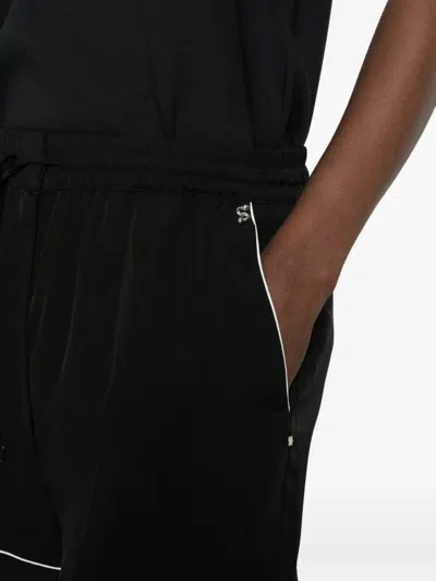 Sportmax Piped Drawstring Shorts In Black