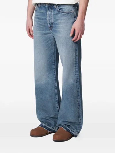 Gallery Dept. Medium Blue Washed-effect Jeans In Blue