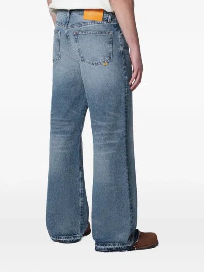 Gallery Dept. Medium Blue Washed-effect Jeans In Blue