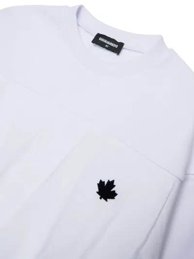 Dsquared2 Logo-embroidered Sweatshirt In White