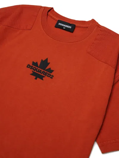 Dsquared2 Logo-print T-shirt In Orange