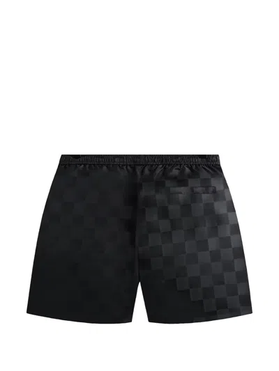 Kith Checkered Shorts In Black