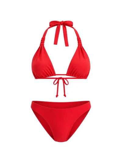 Seafolly Multi-fit Triangle Bikini In Red