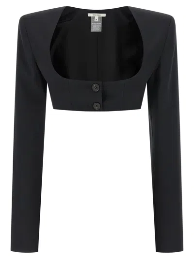 Nensi Dojaka Cleo Blazer Cropped Square Neck Jacket In Multi