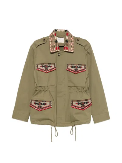 Front Street Drawstring-waist Jacket In Brown