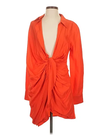 Jacquemus Hemdblusenkleid La Robe Bahia In Orange