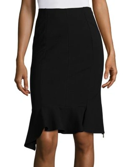 Shop Givenchy Side Zip Skirt In Black
