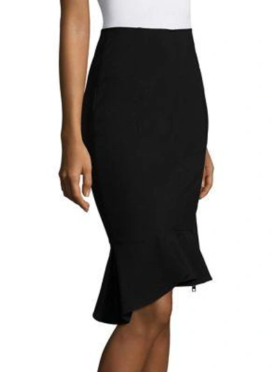 Shop Givenchy Side Zip Skirt In Black