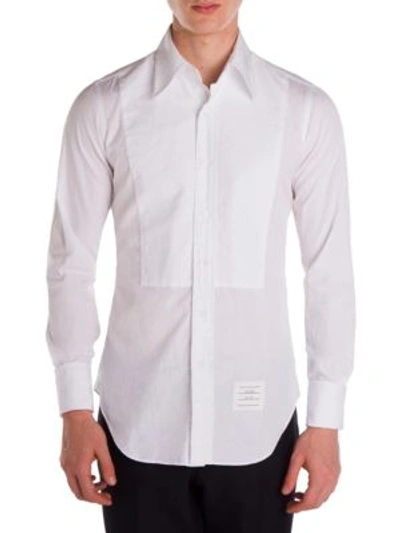 Thom Browne Cotton Tux Shirt In Off White
