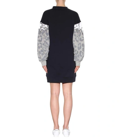 Shop Etre Cecile Printed Cotton Sweatshirt Dress In Dark Eavy