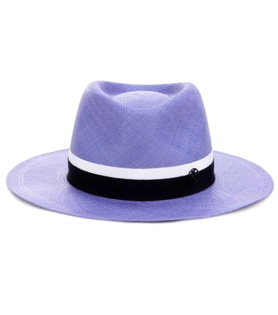 Shop Maison Michel Thadee Hat In Llue