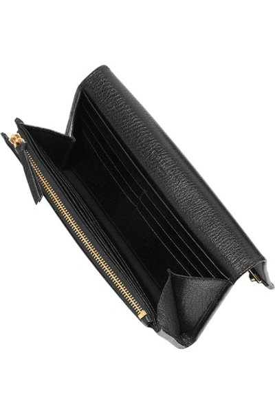 Shop Balenciaga Metallic Edge Textured-leather Wallet