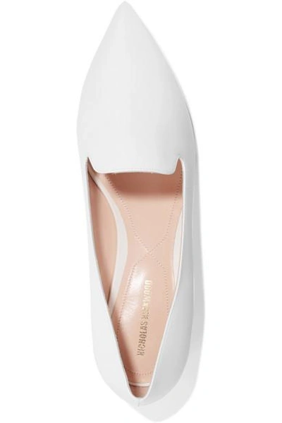 Shop Nicholas Kirkwood Casati Embellished Leather Loafers In White