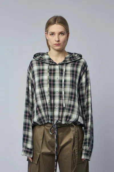 Acne Studios Hooded Overshirt In Multi