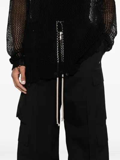 Rick Owens Cargobelas Drawstring Cargo Pants In Black