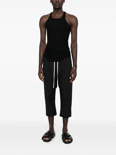 Rick Owens Basic Rib Tank Top In Black