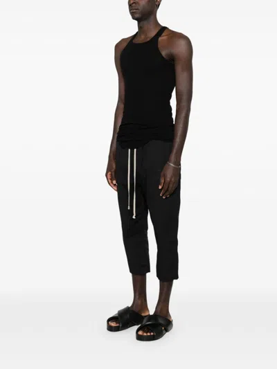 Rick Owens Basic Rib Tank Top In Black