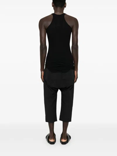 Rick Owens Basic Rib Tank Top In Black