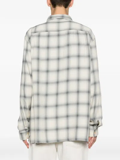 Our Legacy Off-white Drift Shirt In Blue