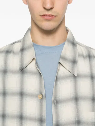 Our Legacy Off-white Drift Shirt In Blue