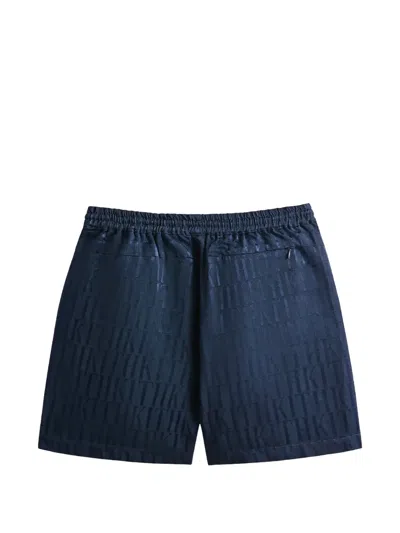 Kith Faille Cedar Shorts In Blue