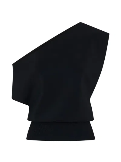 Christopher Esber Assymetric-shoulder Top In Black