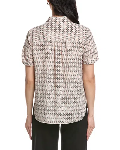 Anne Klein Button Front Blouse In Multi