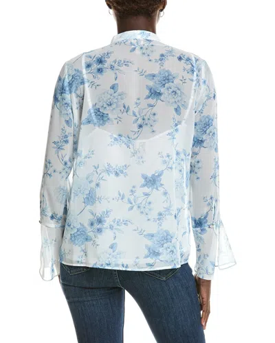 Anne Klein Printed Blouse In White