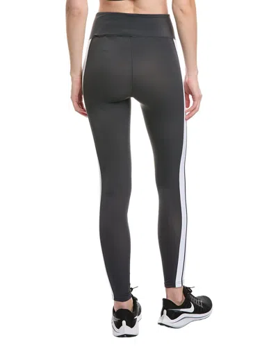 Palm Angels Black Leggings With Contrasting Stripes In Stretch Polyamide Woman