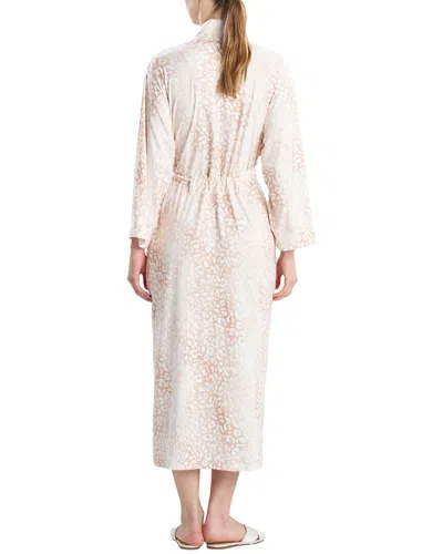 Natori Misty Leopard Cozy Knit Robe In Pink
