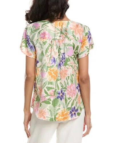Tahari Asl Printed Blouse In Pattern