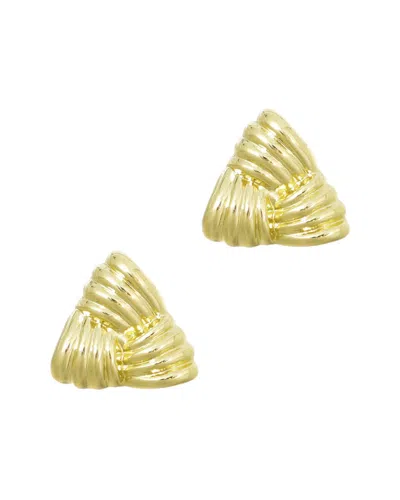 Adornia 14k Gold Plated Statement Triangle Stud Earrings In Gold