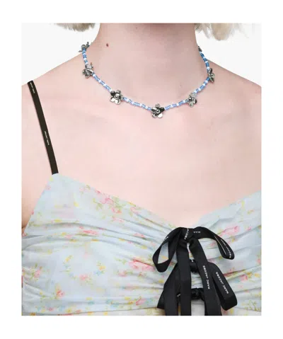Marc Jacobs Daisy Beaded Station Necklace In Multi
