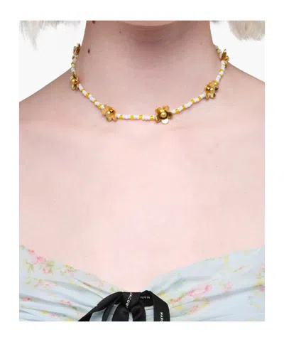 Marc Jacobs Elegant Gold Statement Necklace In Multi