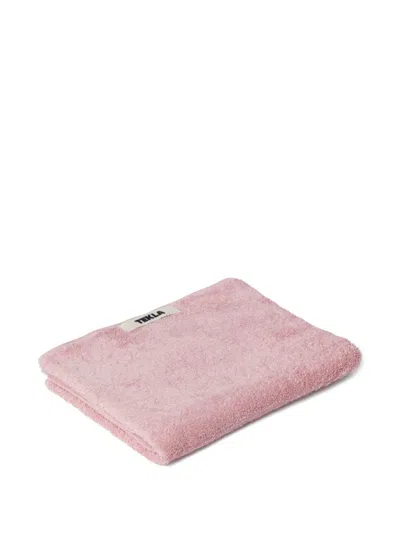 Tekla 로고 패치 핸드 타월 In Pink