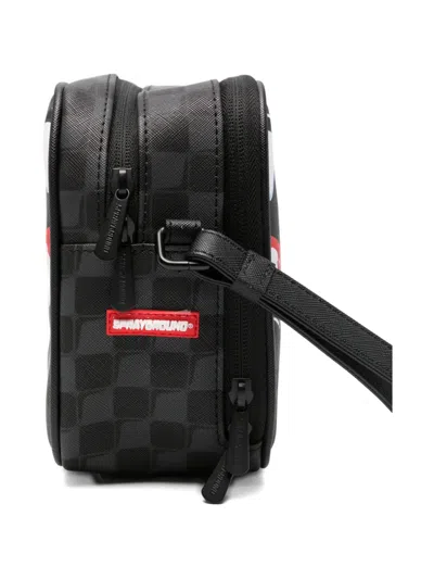 Sprayground 샤크 프린트 트래블 파우치 In Black