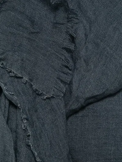 Botto Giuseppe 프린지 크링클 스카프 In Blue