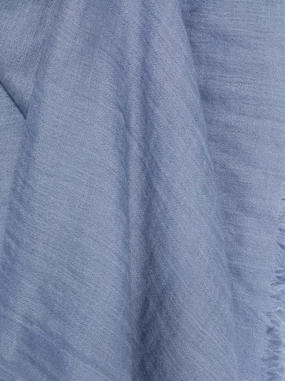 Botto Giuseppe 프린지 에지 스카프 In Blue