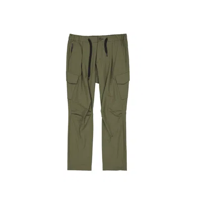 Herno Bicolor Polyester Cargo Pants In Green