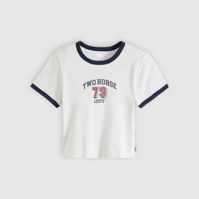 Levi's Graphic Mini Ringer Tee T-shirt In White