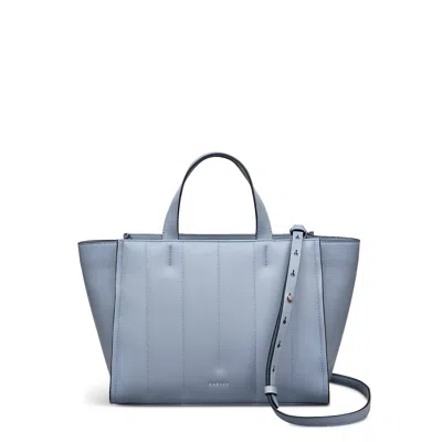 Radley London Radley Medium Zip Top Grab Leather Tote In Blue