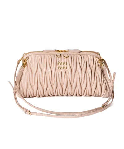 Miu Miu マテラッセ クラッチバッグ In Pink