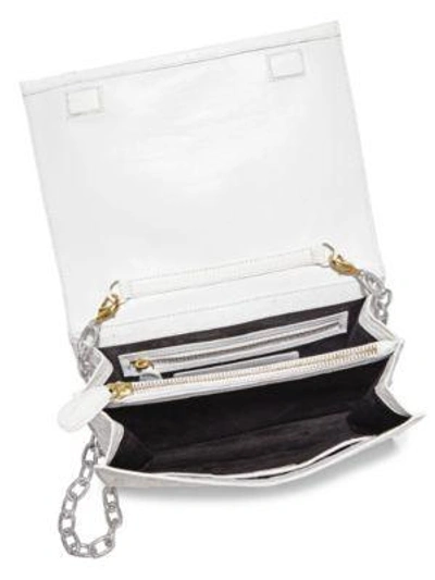 Shop Nancy Gonzalez Small Crocodile Leather Convertible Clutch In White