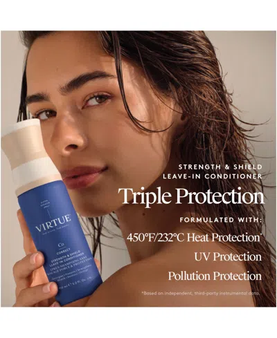 Virtue Strength & Shield Leave-in Conditioner With Heat Protectant 5 Oz/150 ml In Blue