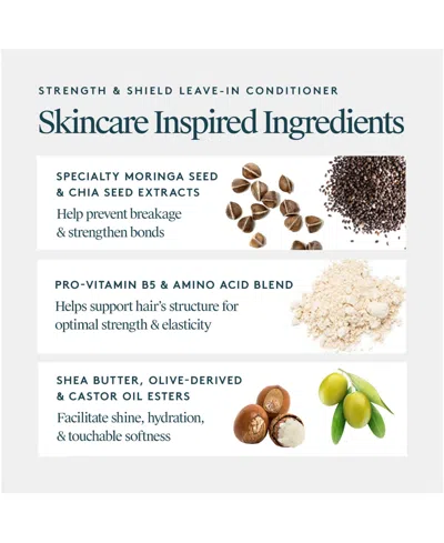 Virtue Strength & Shield Leave-in Conditioner With Heat Protectant 5 Oz/150 ml In Blue