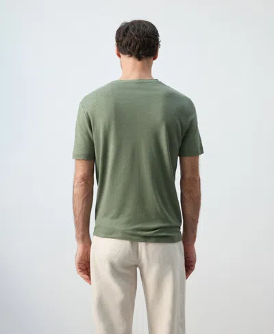 Mango Men's Linen Slim-fit T-shirt In Multi