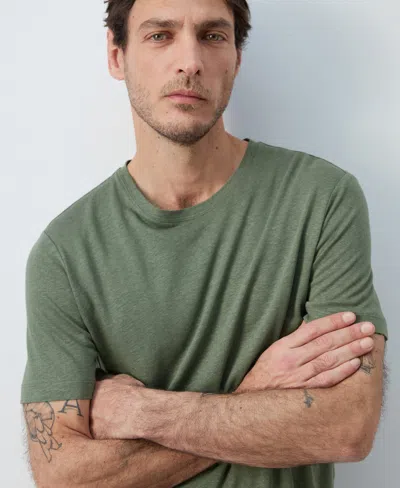 Mango Men's Linen Slim-fit T-shirt In Multi
