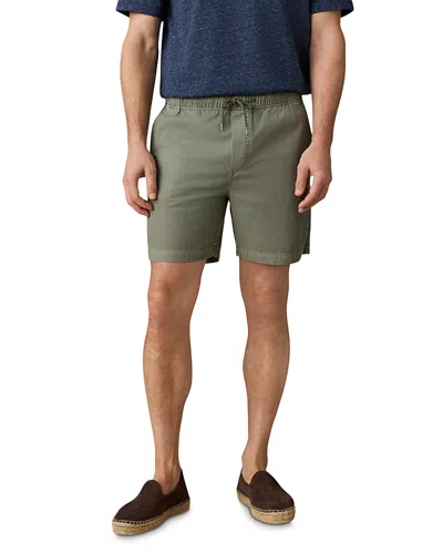 Faherty Linen-blend Essential Drawstring Short In Green