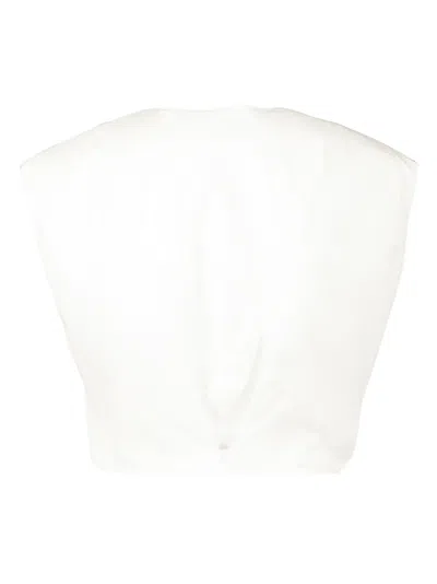 Simkhai Wrenli Cotton Pleated Top In White