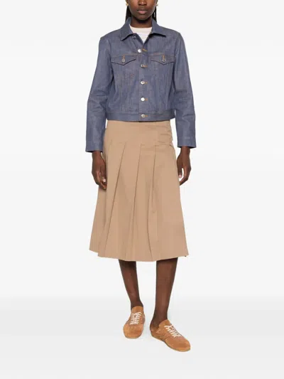A.p.c. Button-fastening Buttoned Jacket In Blue